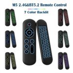 MRSVI M5 Air Mouse Replacement Remote Control Wireless 2.4G Bluetooth With 7 Color Backlit Keyboard for Android TV Box - Image 2