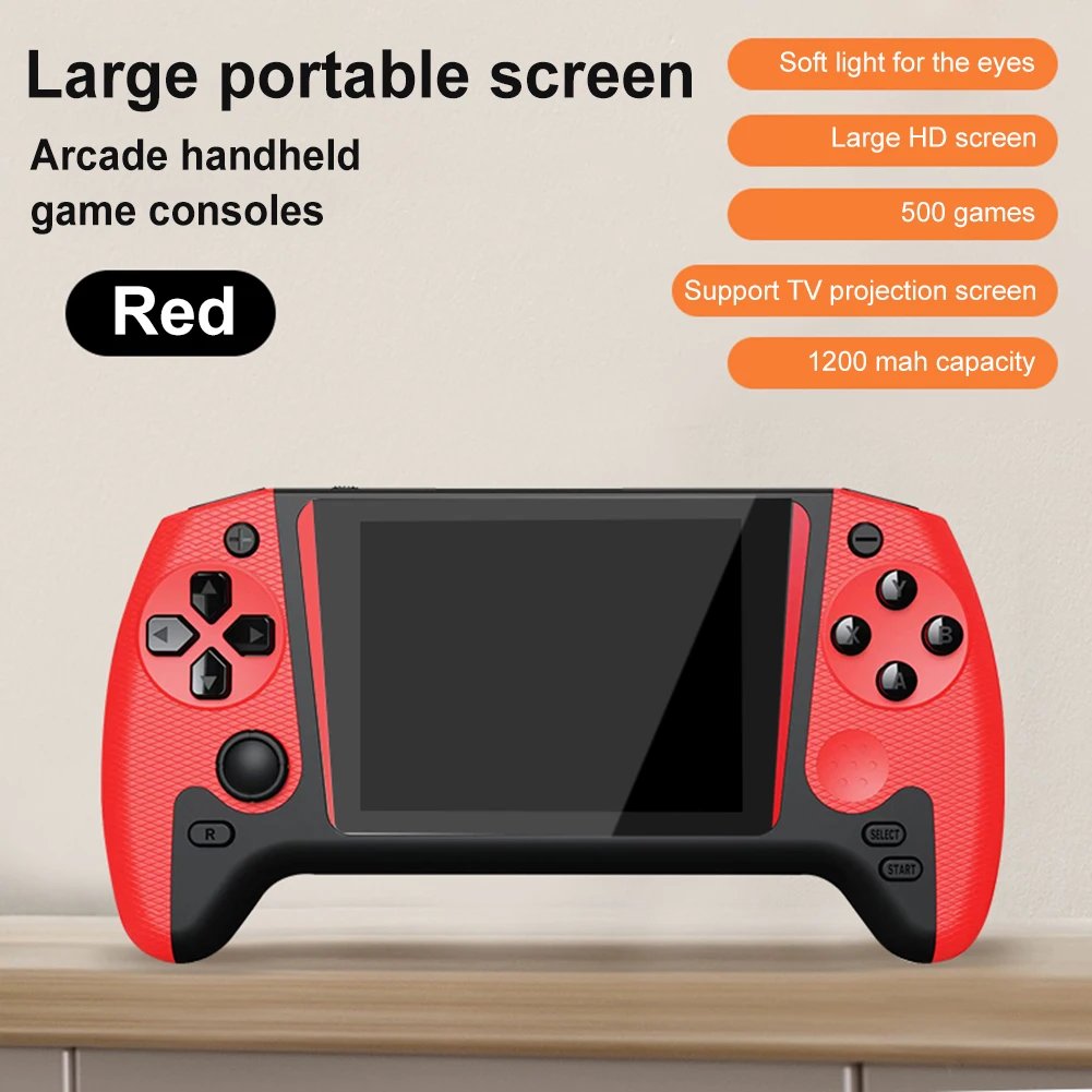 Gaming Console 3.5inch LCD Screen TV Connect Nostalgic Game Console 1200mAh Video Game Console for Kids Adults for Single Player