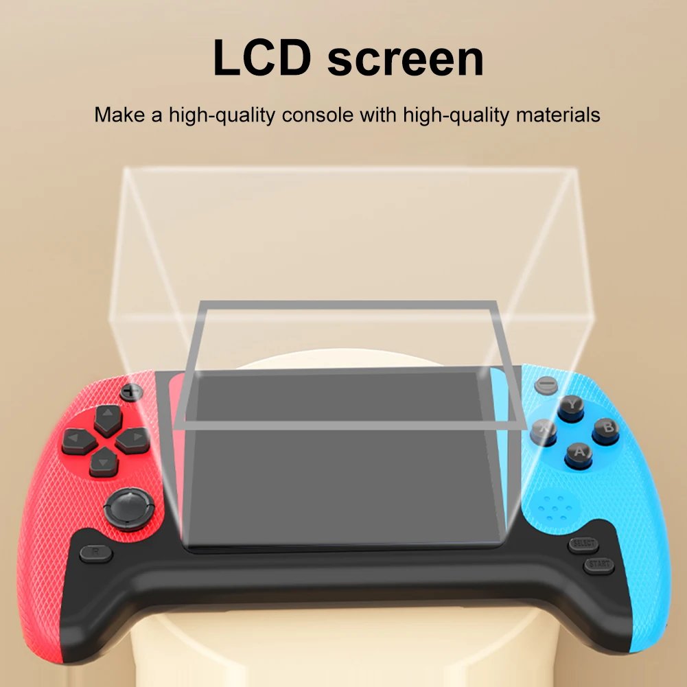 Gaming Console 3.5inch LCD Screen TV Connect Nostalgic Game Console 1200mAh Video Game Console for Kids Adults for Single Player