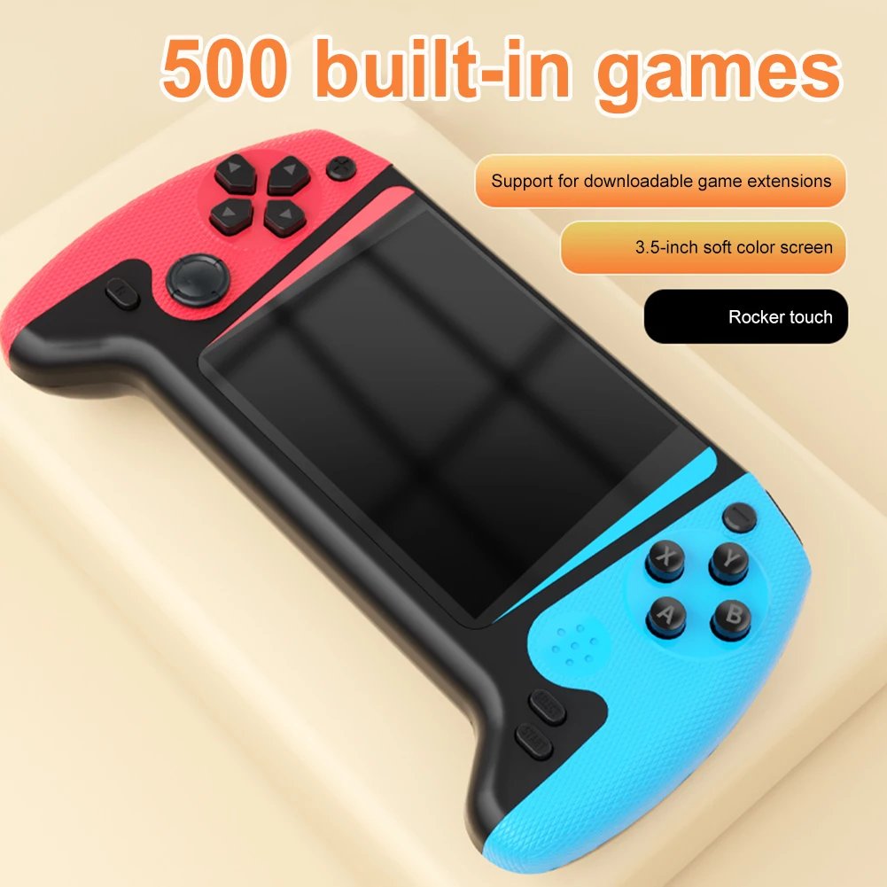 Gaming Console 3.5inch LCD Screen TV Connect Nostalgic Game Console 1200mAh Video Game Console for Kids Adults for Single Player