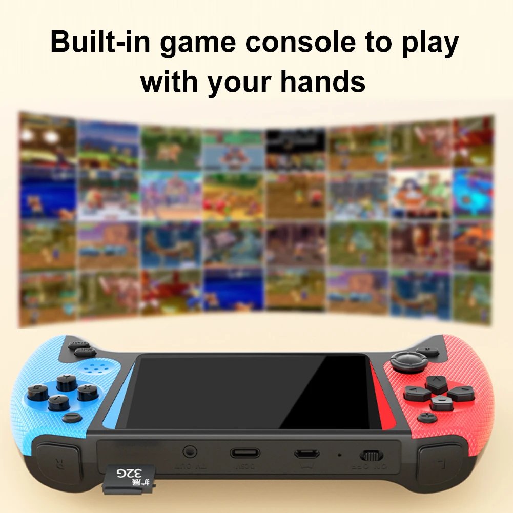 Gaming Console 3.5inch LCD Screen TV Connect Nostalgic Game Console 1200mAh Video Game Console for Kids Adults for Single Player