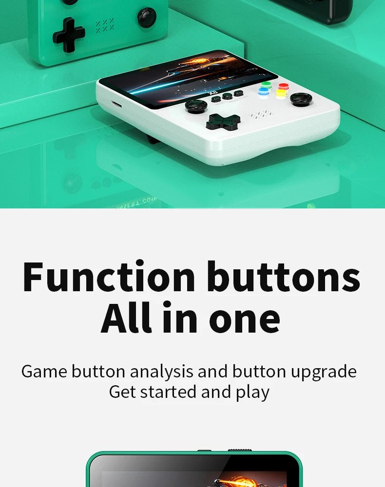 X8 Retro Handheld Game Console 4 Inch IPS Screen 10 Emulator Dual Operated Video Game Player Home Game Console PSP2000+ Gaming