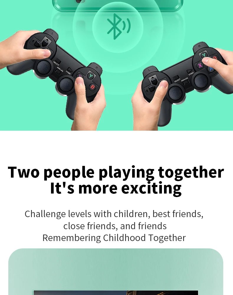 X8 Retro Handheld Game Console 4 Inch IPS Screen 10 Emulator Dual Operated Video Game Player Home Game Console PSP2000+ Gaming