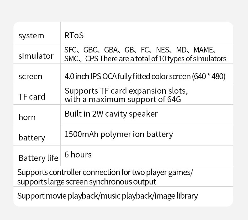 X8 Retro Handheld Game Console 4 Inch IPS Screen 10 Emulator Dual Operated Video Game Player Home Game Console PSP2000+ Gaming