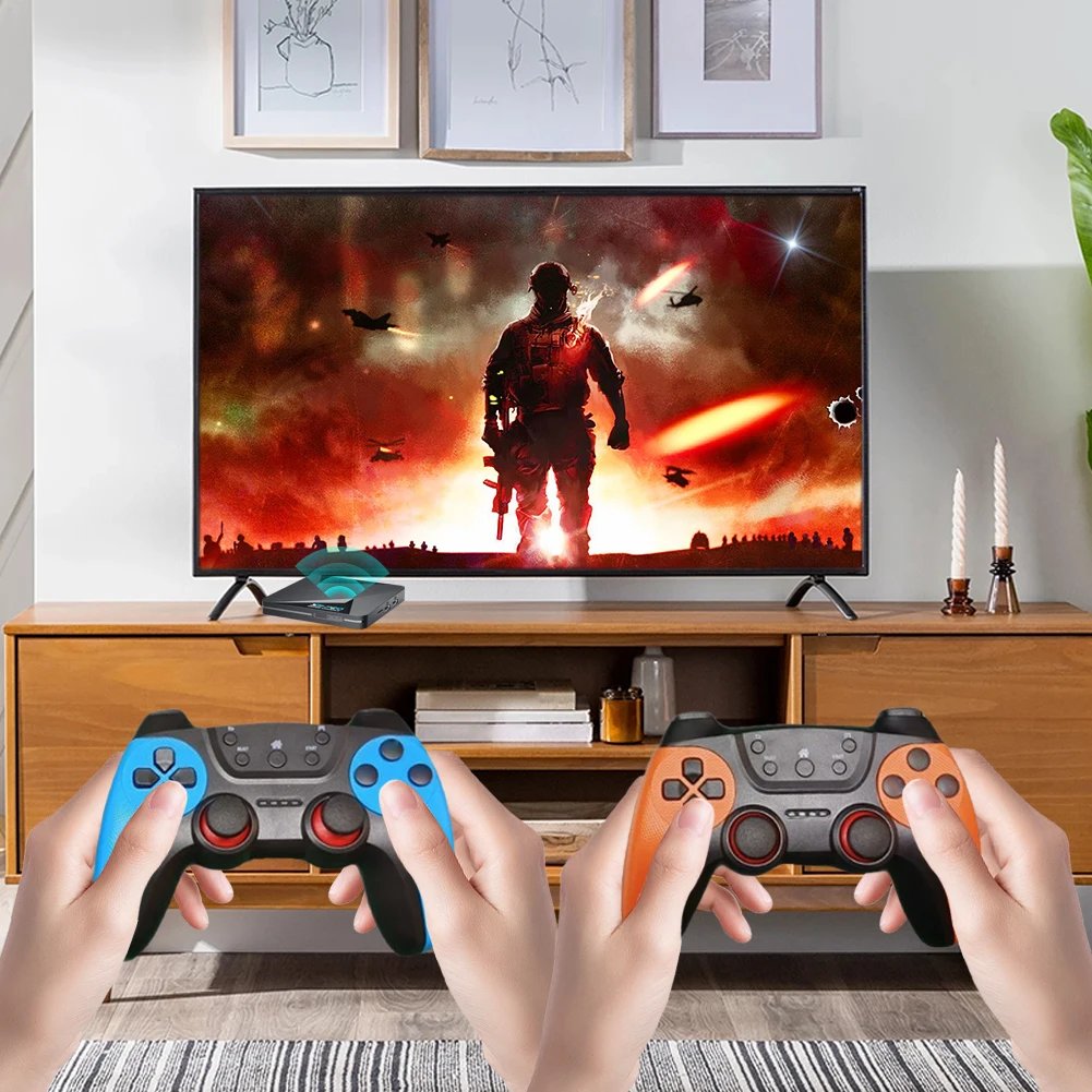 X2 Pro Retro Video Game Console TV Box 100000+ Games with 2 Gamepads Super Console 4K 60+ Game Emulators for DC/Arcade/MAME/Sega