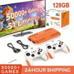 2026 New 128G X10 PRO GameStick 4K Video Game Console 3D Games Built-In 50K Games 40+ Emulators Retro Games Dual 2.4G Controller