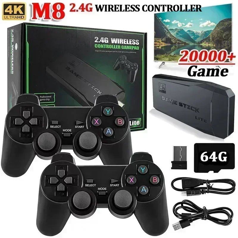 New stylish adult and child M8 home TV game console, 520 games, USB wireless dual P, 2.4G high-definition HDMI