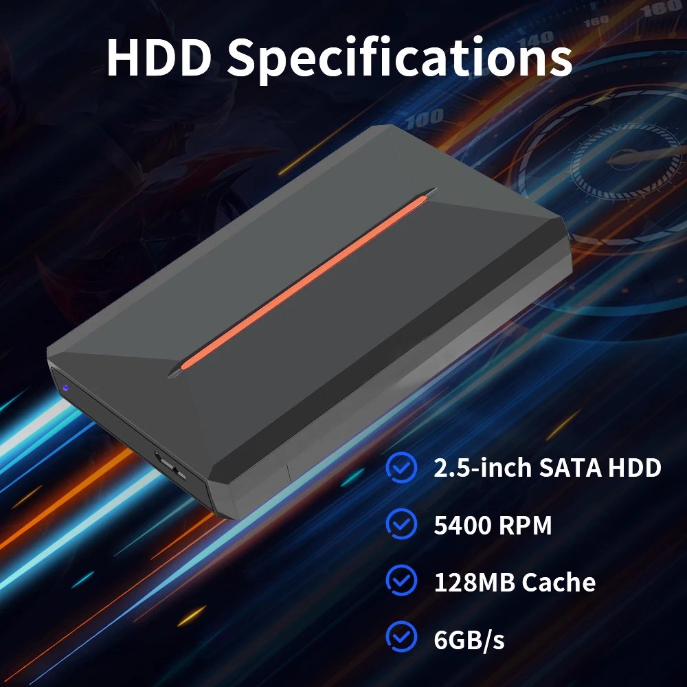 Hyper Base Lbox 500GB Gaming Hard Drive For PS4/PS3/PS2/Wii/Wiiu/Gamecube/Saturn With 3700+ Games Plug&Play For Win PC Launchbox