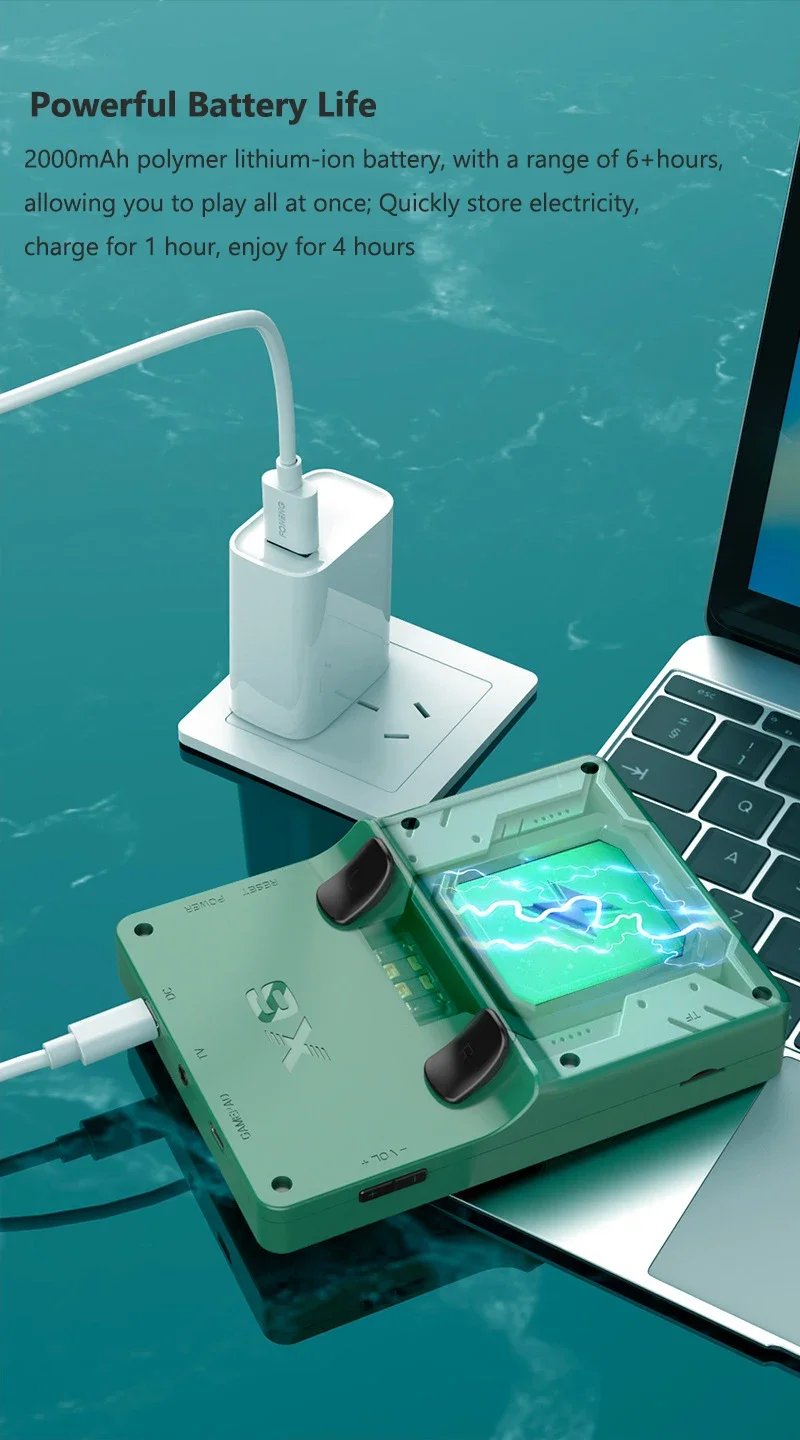 Retro Handheld Game Console 3.5Inch IPS Screen Dual 3D Joystick 11 Simulators GBA Video Game Players 10000+ Games for Kids Gifts