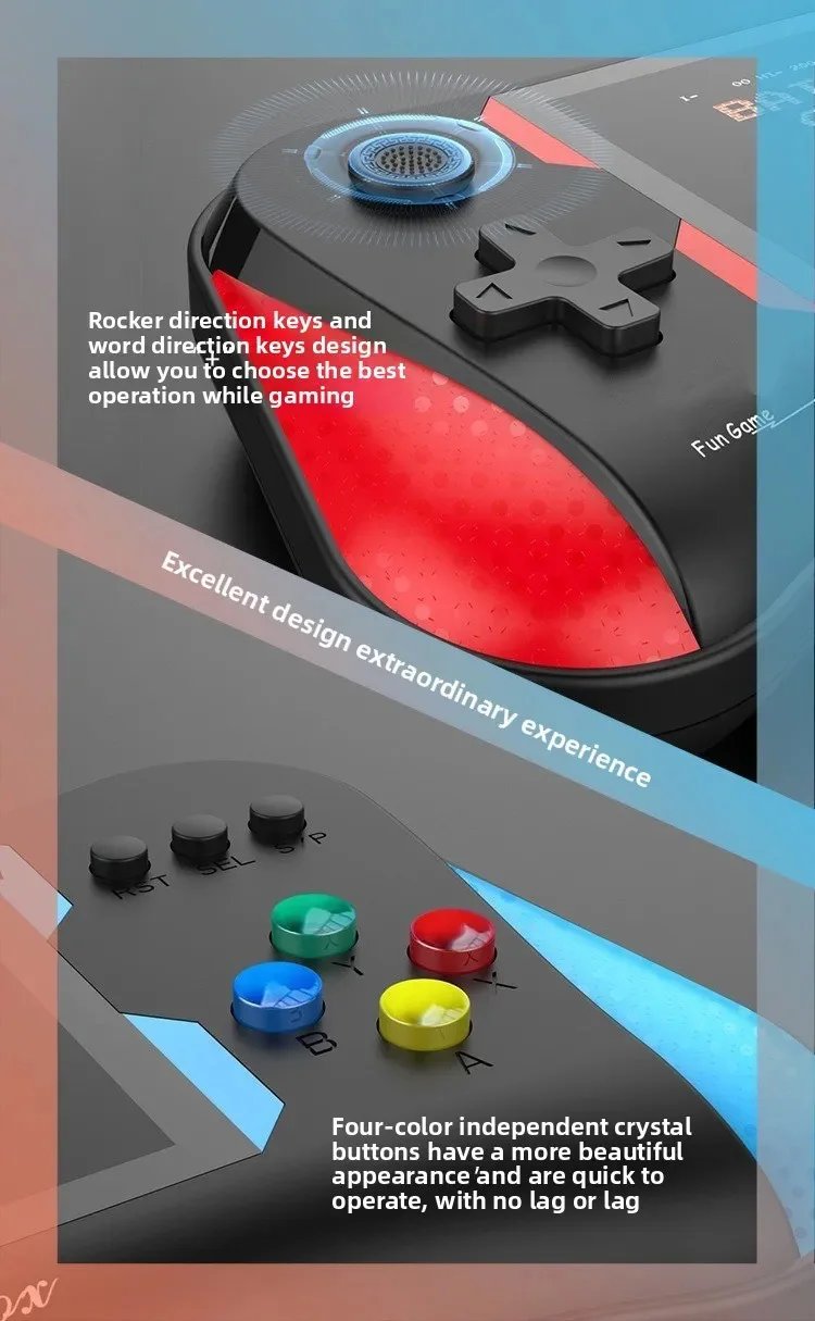 The x7m handheld color screen game console offers 500 brand-new, retro and classic games for gifts