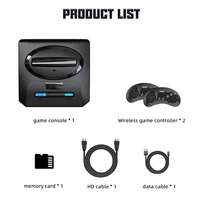 16BIT Segas-MD Video Game Console For Sega Mega Drive Genesis FC Dendy Console Support HDMI Output Retro Game Machine