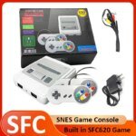 Mini Portable Retro Video Game Console For SNES Home Game Player AV Output Built in SFC620 Game with wired Gamepad GameAccessory