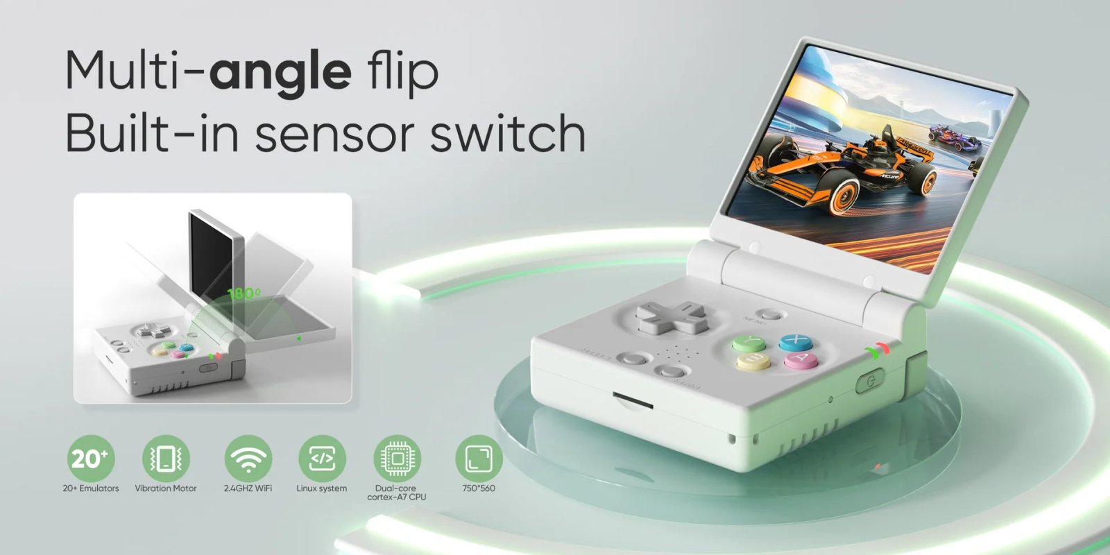 MIYOO Mini Flip Retro Handheld Game Console Foldable 2.8''IPS Screen Classic Portable Video Game Consoles Simulator Players Gift