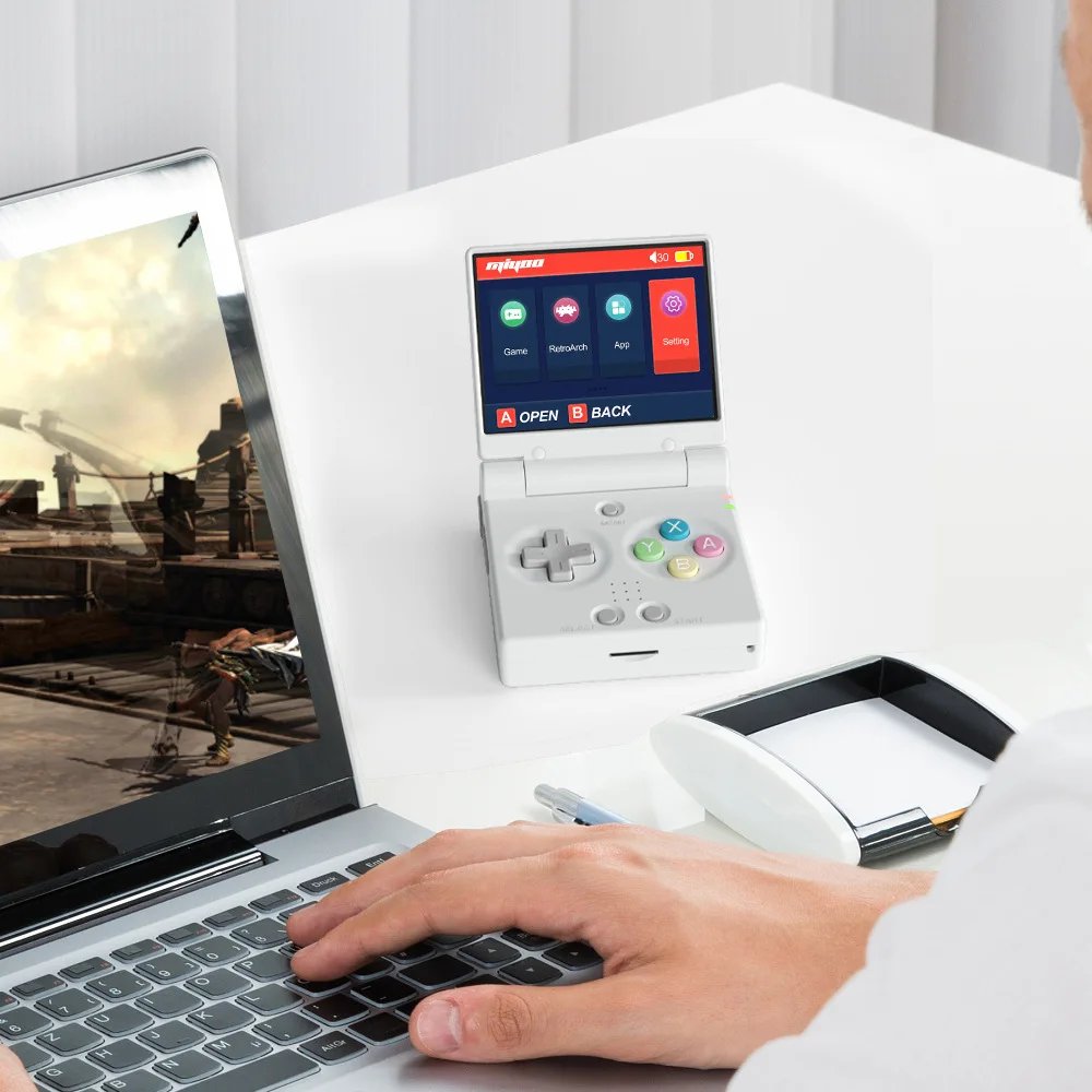 MIYOO Mini Flip Retro Handheld Game Console Foldable 2.8''IPS Screen Classic Portable Video Game Consoles Simulator Players Gift