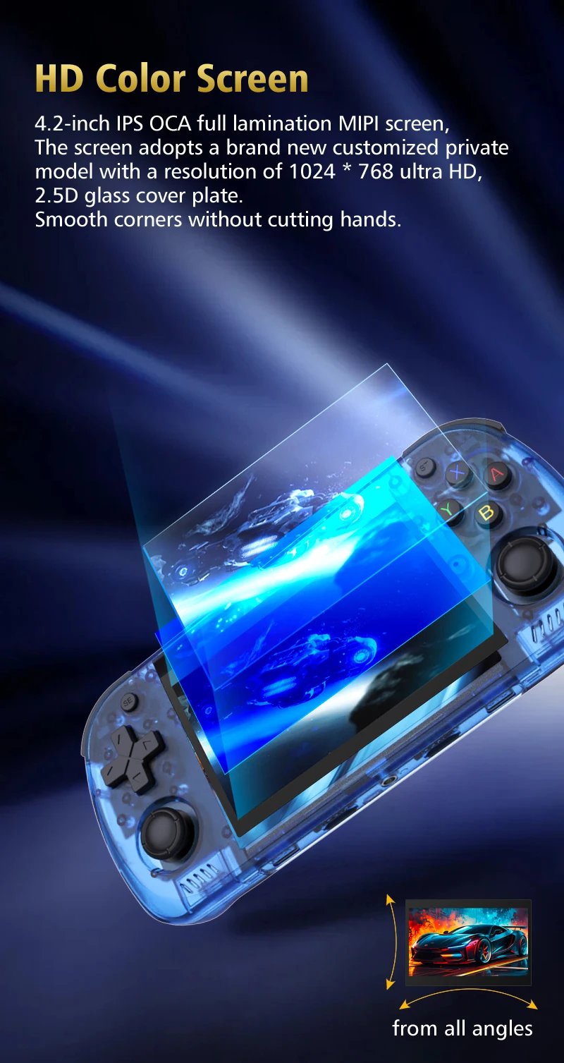 BOYHOM R36H PRO/R36HPROMAX Retro Handheld Console Linux+ARKOS Open Source WIFI 4.2 Inch IPS 64GB Portable Game Player