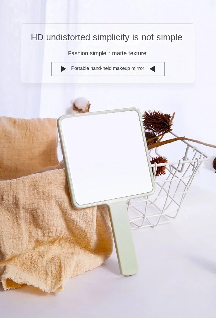 Eyelash Extension Handheld Makeup Mirror Square Makeup Vanity Mirror with Handle Hand Mirror SPA Salon Compact Mirrors