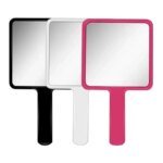 Eyelash Extension Handheld Makeup Mirror Square Makeup Vanity Mirror with Handle Hand Mirror SPA Salon Compact Mirrors