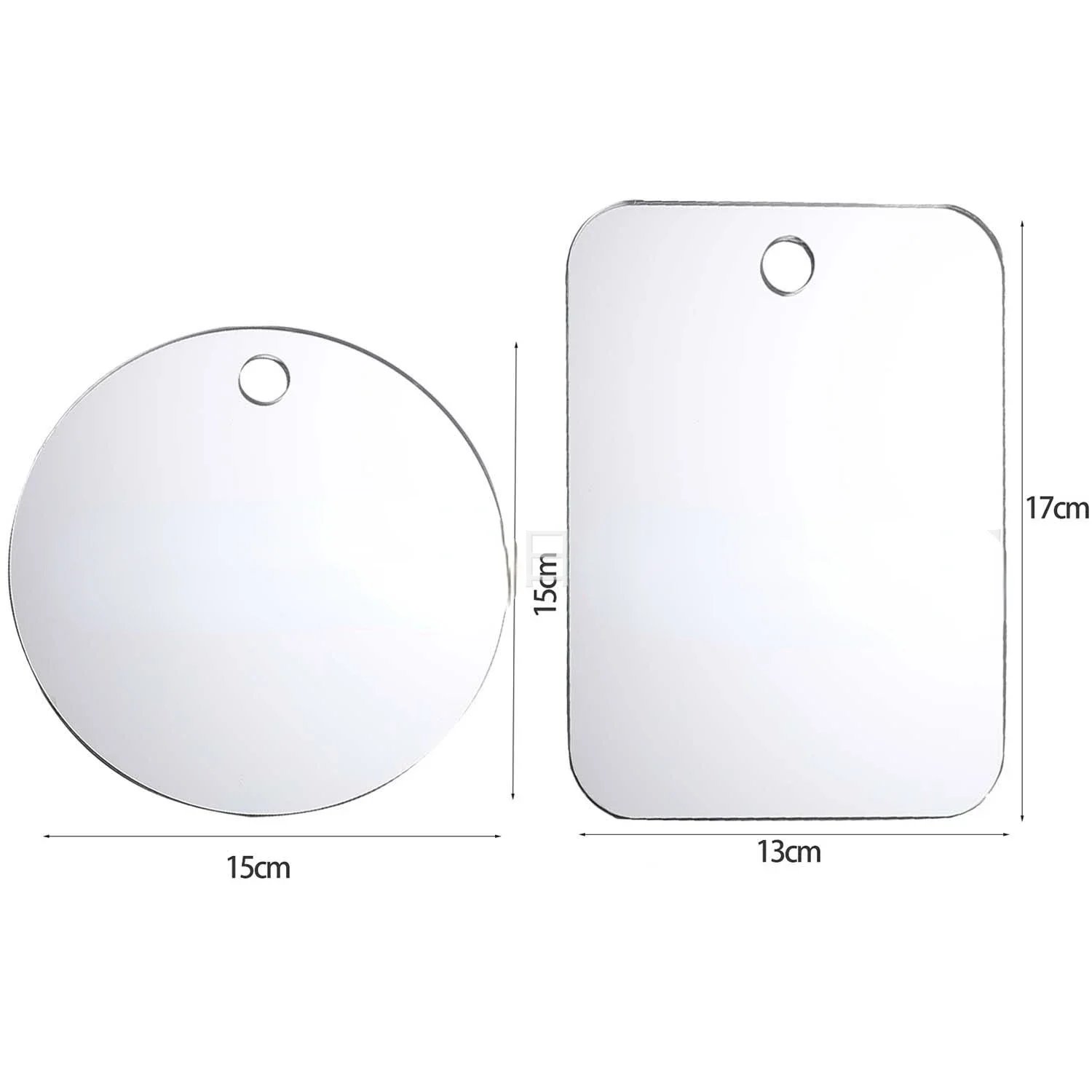 Unbreakable Acrylic Fog Free Mirror Wall Suction Portable Travel Shaving Makeup Bathroom Accessory for Women