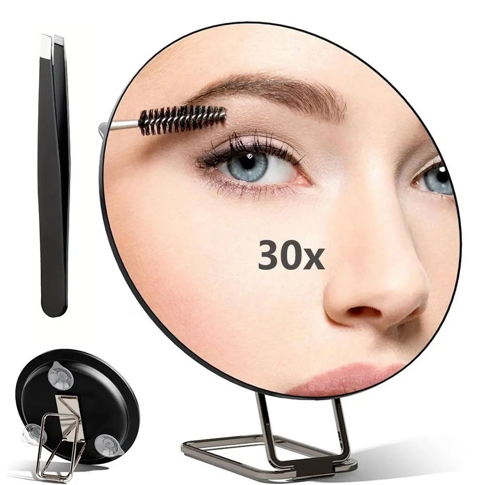 10/20/30X Blackhead Magnification Mirror High-definition Round Enlarging Cosmetic Mirror with Suction Cup 3.5in