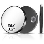 10/20/30X Blackhead Magnification Mirror High-definition Round Enlarging Cosmetic Mirror with Suction Cup 3.5in - Image 2