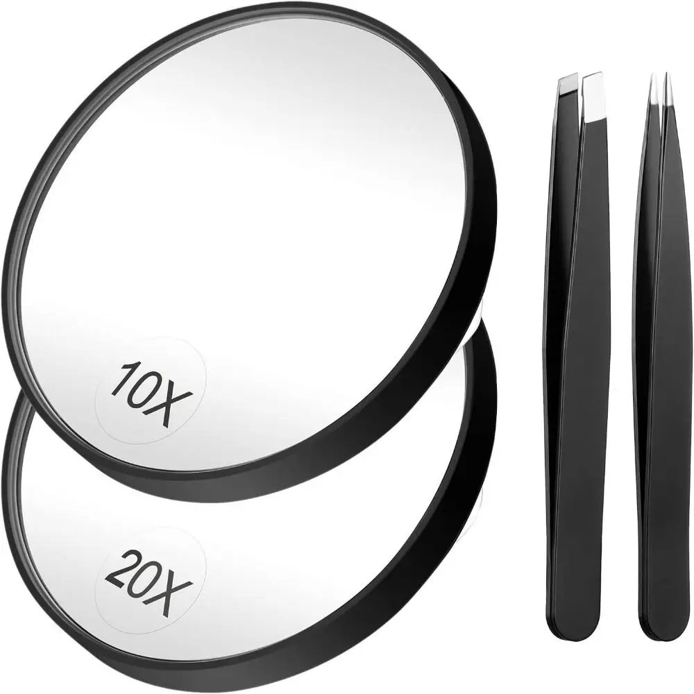 10/20/30X Blackhead Magnification Mirror High-definition Round Enlarging Cosmetic Mirror with Suction Cup 3.5in