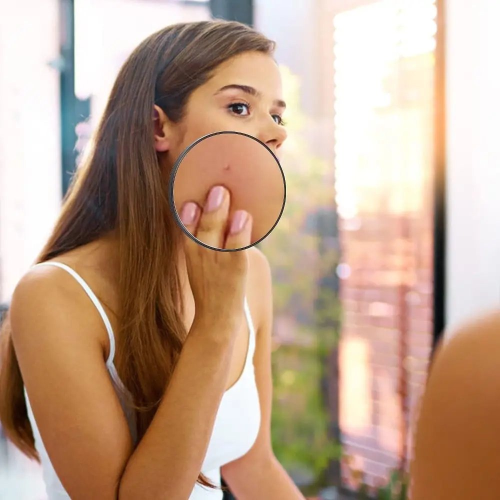 10/20/30X Blackhead Magnification Mirror High-definition Round Enlarging Cosmetic Mirror with Suction Cup 3.5in