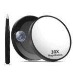10/20/30X Blackhead Magnification Mirror High-definition Round Enlarging Cosmetic Mirror with Suction Cup 3.5in - Image 4