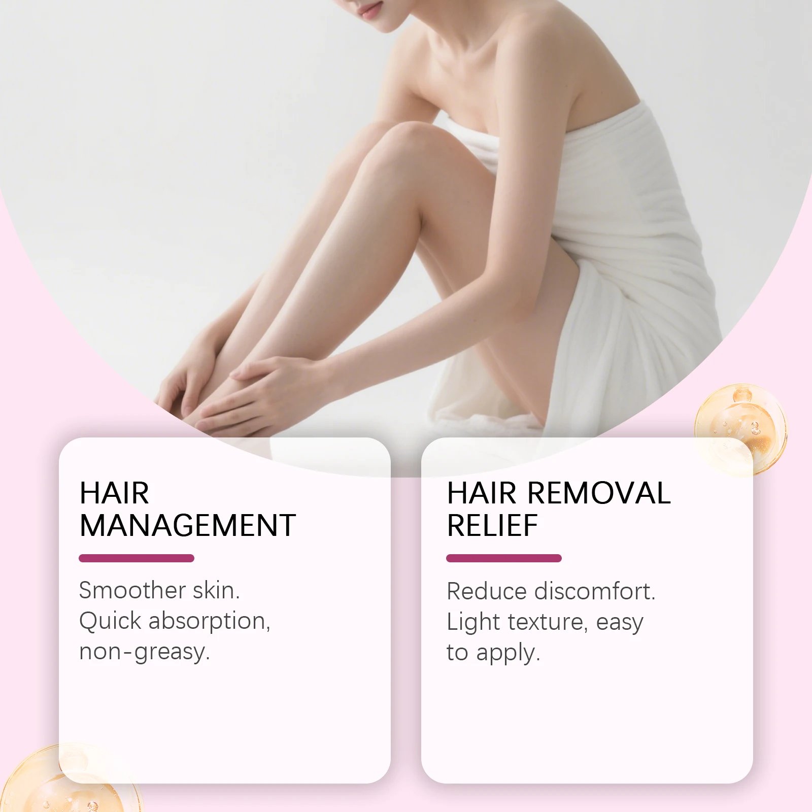 Cyperus Rotundus Oil for Hair Removal Smoothing Soothing Skin Care Moisturizes Armpit Leg Arm Hair Inhibitor Depilatory Oil