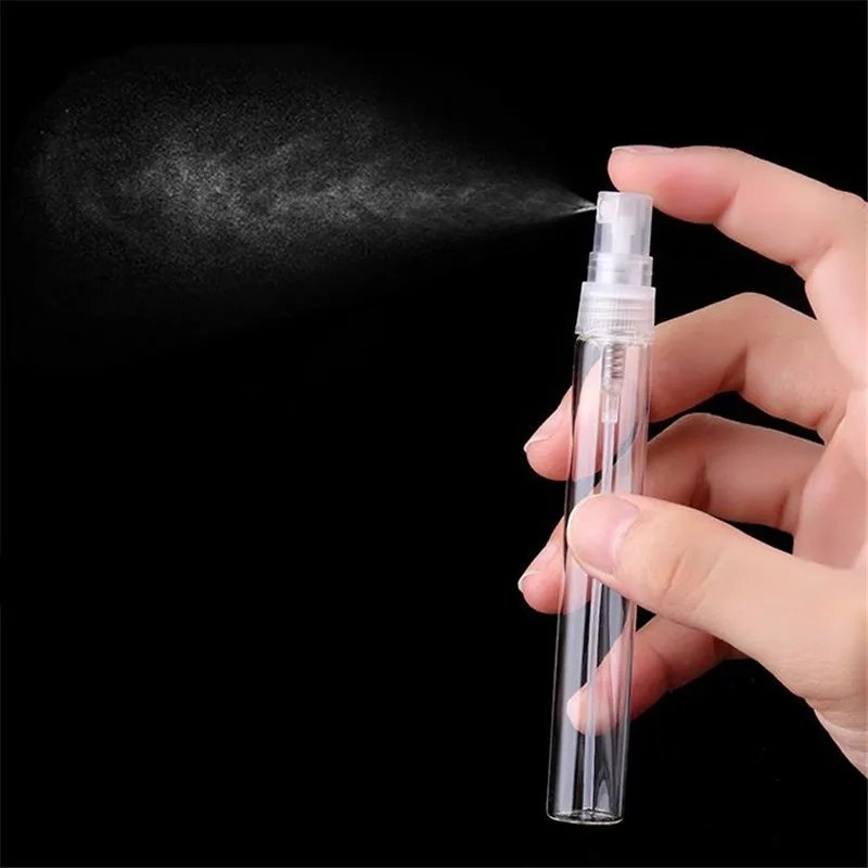 50/100PCS 2ML 3ML 5ML 10ML Black Portable Glass Perfume Bottle Empty Refillable Bottle Cosmetics Bottle Sample Thin Glass Vials