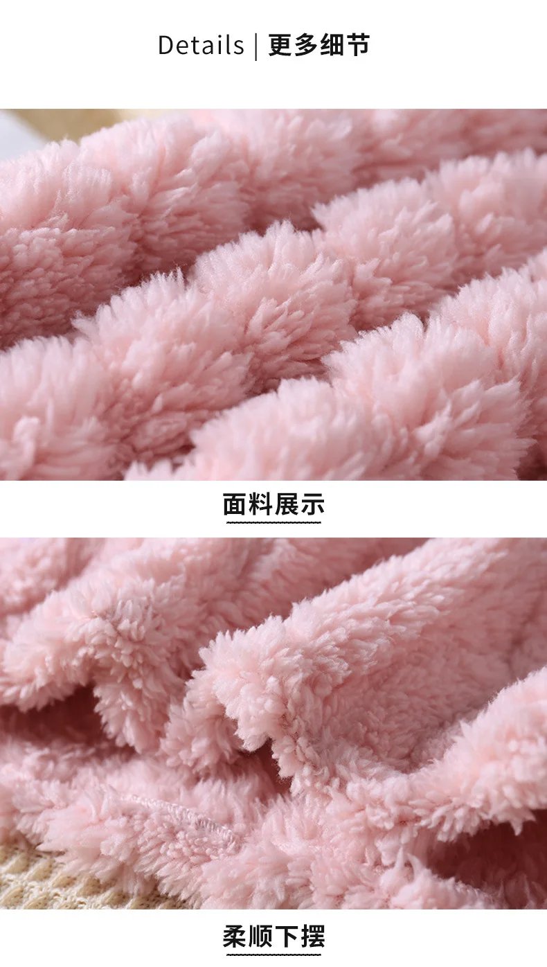 Kids Winter Thicken Warm Soft Flannel Pajamas Toddler Baby Cute Cartoon Rabbit Sleepwear Boys Girls Casual Pyjamas Clothing Sets