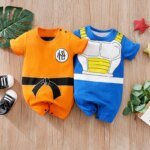 2pcs Newborn Clothing Handsome Anime Party Cotton Comfortable Soft Boys And Girls 0-18 Summer Short Sleeved Baby Jumpsuit