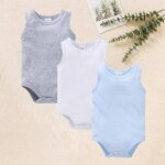 1/3/4/5/6Pcs Baby Boys Bodysuit  100%Cotton Solid Colors Sleeveless Blank Baby Clothing body bebe  Newborn Jumpsuit Plain 0-24 M - Image 5