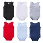 1/3/4/5/6Pcs Baby Boys Bodysuit  100%Cotton Solid Colors Sleeveless Blank Baby Clothing body bebe  Newborn Jumpsuit Plain 0-24 M