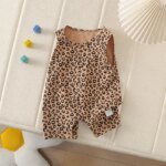 0-3Y Boys Girls Leopard Print Bodysuit 2026 Summer Baby Sleeveless O-neck Short Romper Newborn One-piece Clothes - Image 3