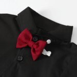 Baby Boys Dress Shirt Newborn Baptism Bodysuit Infant Wedding Christening Chritmas Formal One Piece Gentlemen Party Rompers - Image 4