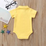 New spot summer infants and boys candy-colored onesie short-sleeved triangular climbing clothes - Image 6