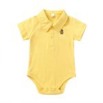New spot summer infants and boys candy-colored onesie short-sleeved triangular climbing clothes - Image 5