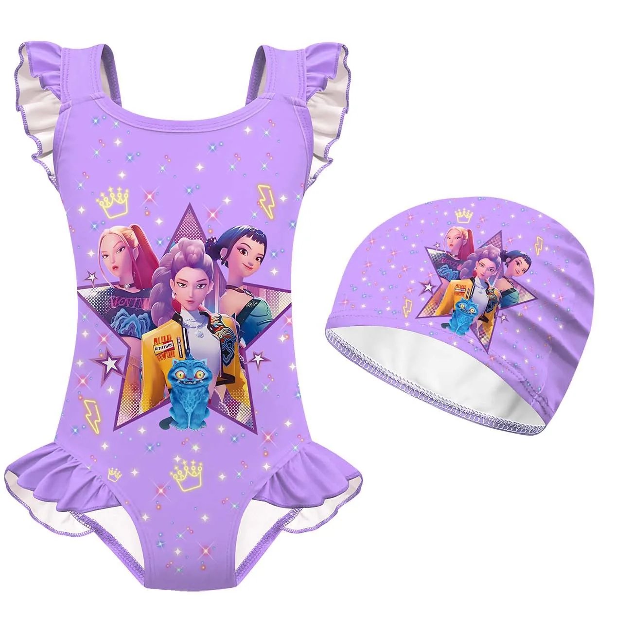 Kpop Girls Bathing Suit Little Girls Swimsuit,Kids Kpop Bathing Suits Girls,Toddler Girl Swimsuit,Girls One Piece Swimsuits