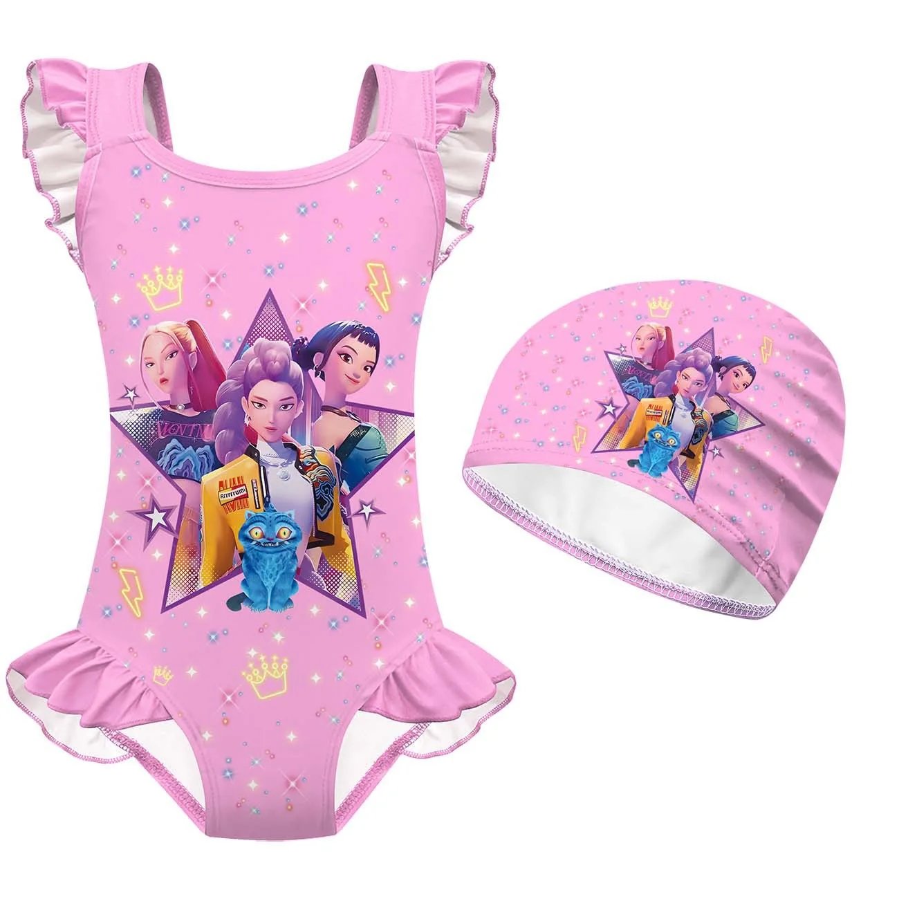 Kpop Girls Bathing Suit Little Girls Swimsuit,Kids Kpop Bathing Suits Girls,Toddler Girl Swimsuit,Girls One Piece Swimsuits