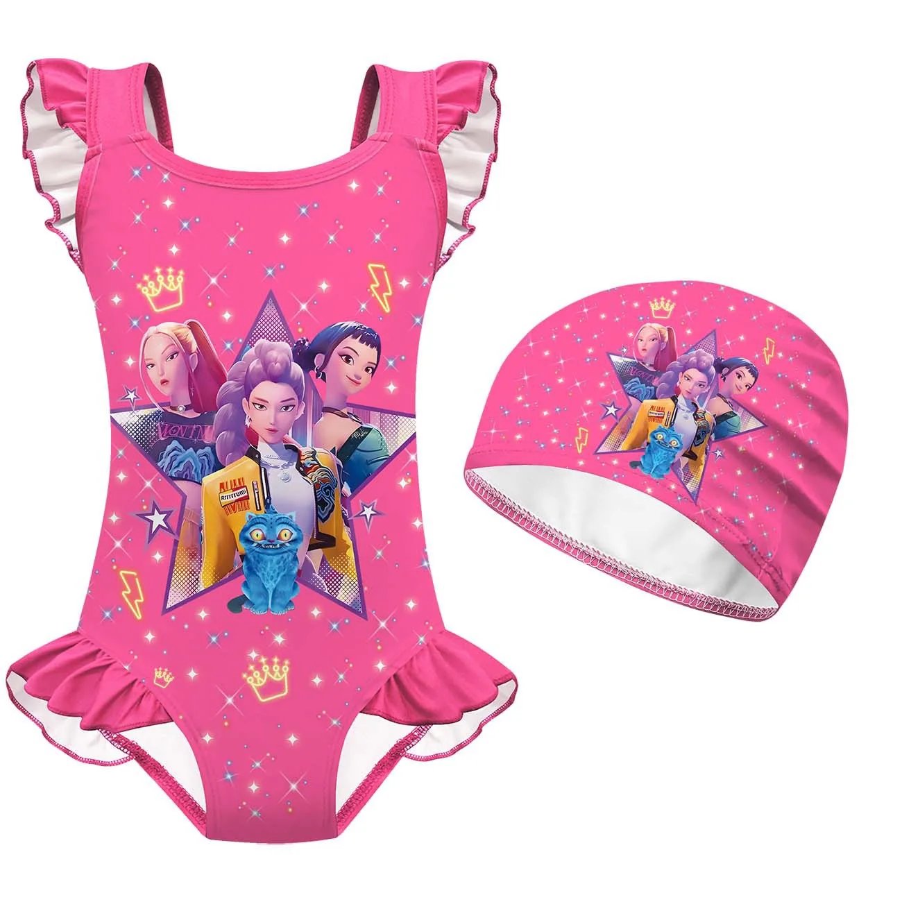 Kpop Girls Bathing Suit Little Girls Swimsuit,Kids Kpop Bathing Suits Girls,Toddler Girl Swimsuit,Girls One Piece Swimsuits