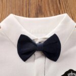 Male Baby Newborn Gentleman Style Crawling Clothes Comfortable Cotton Clothes Spring And Autumn Long Sleeved Baby Bodysuit - Image 4