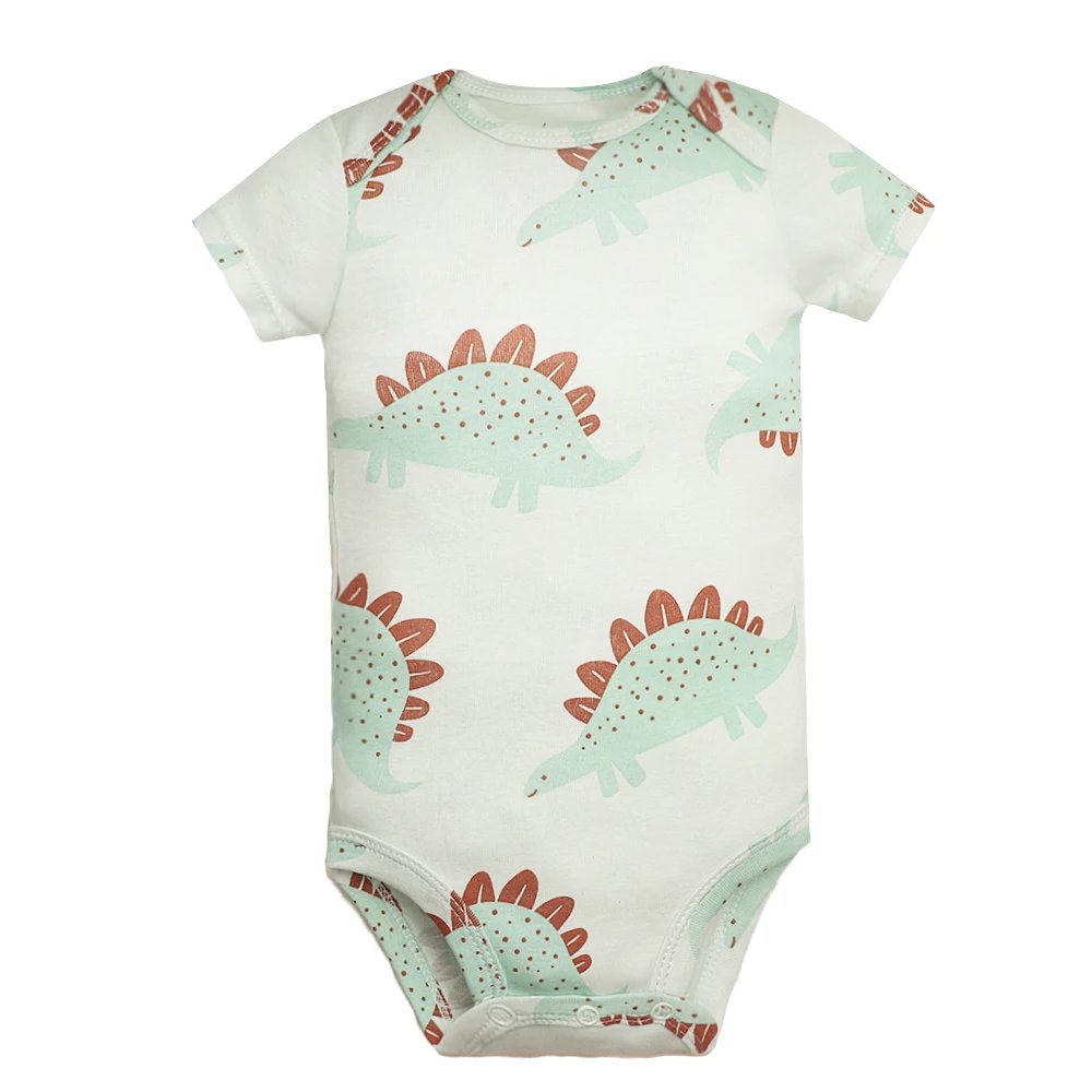 5Pieces Unisex Baby Bodysuits Fashion Body Suits Short Sleeve Newborn Infant Jumpsuit Cartoon Baby Boy Girl Clothes Set Summer