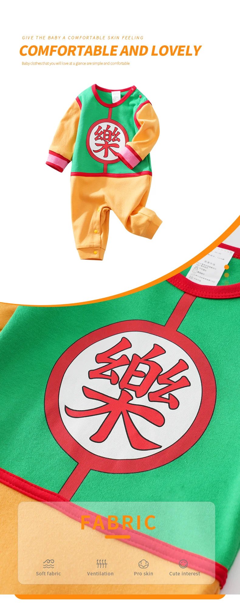 Newborn Baby Anime Cape Style Children Long Sleeve Cotton Bodysuit, Cute Kids Boys Girls Romper