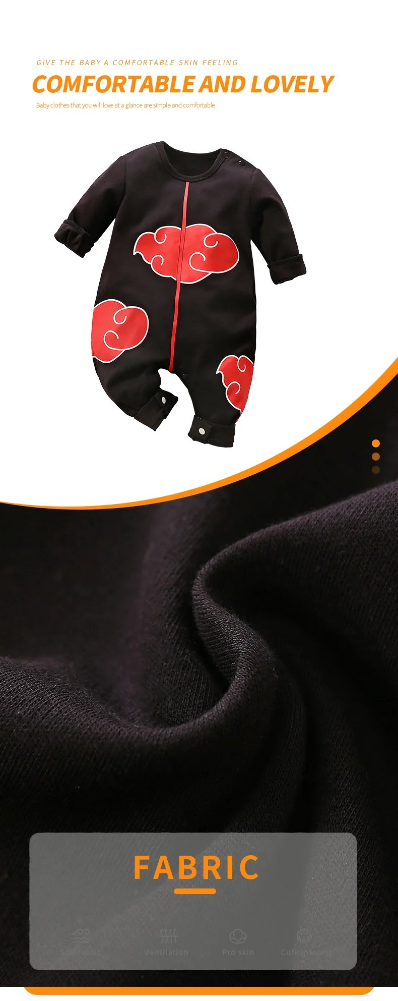 Newborn Baby Anime Cape Style Children Long Sleeve Cotton Bodysuit, Cute Kids Boys Girls Romper