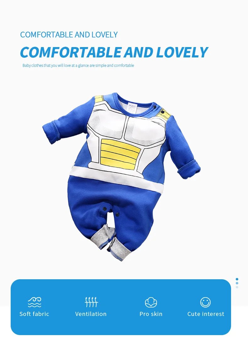 Newborn Baby Anime Cape Style Children Long Sleeve Cotton Bodysuit, Cute Kids Boys Girls Romper