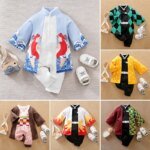 Newborn Baby Anime Cape Style Children Long Sleeve Cotton Bodysuit, Cute Kids Boys Girls Romper