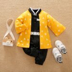 Newborn Baby Anime Cape Style Children Long Sleeve Cotton Bodysuit, Cute Kids Boys Girls Romper - Image 2
