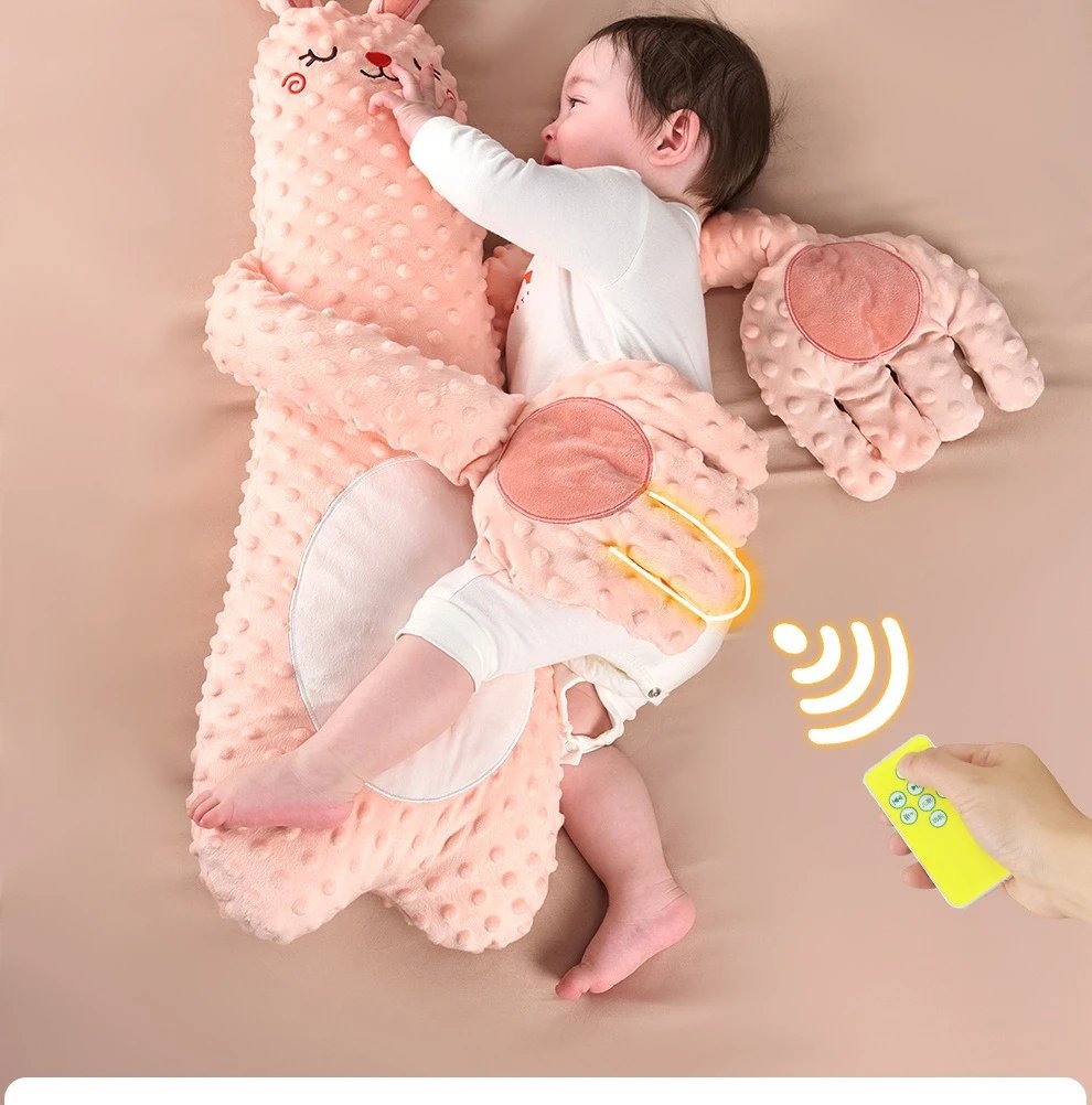 Baby Sleeping Pillow for Newborn Patting Doll with Soothing Palm Remote Control Electric Baby Hand Pillow Soothing Palm Patting