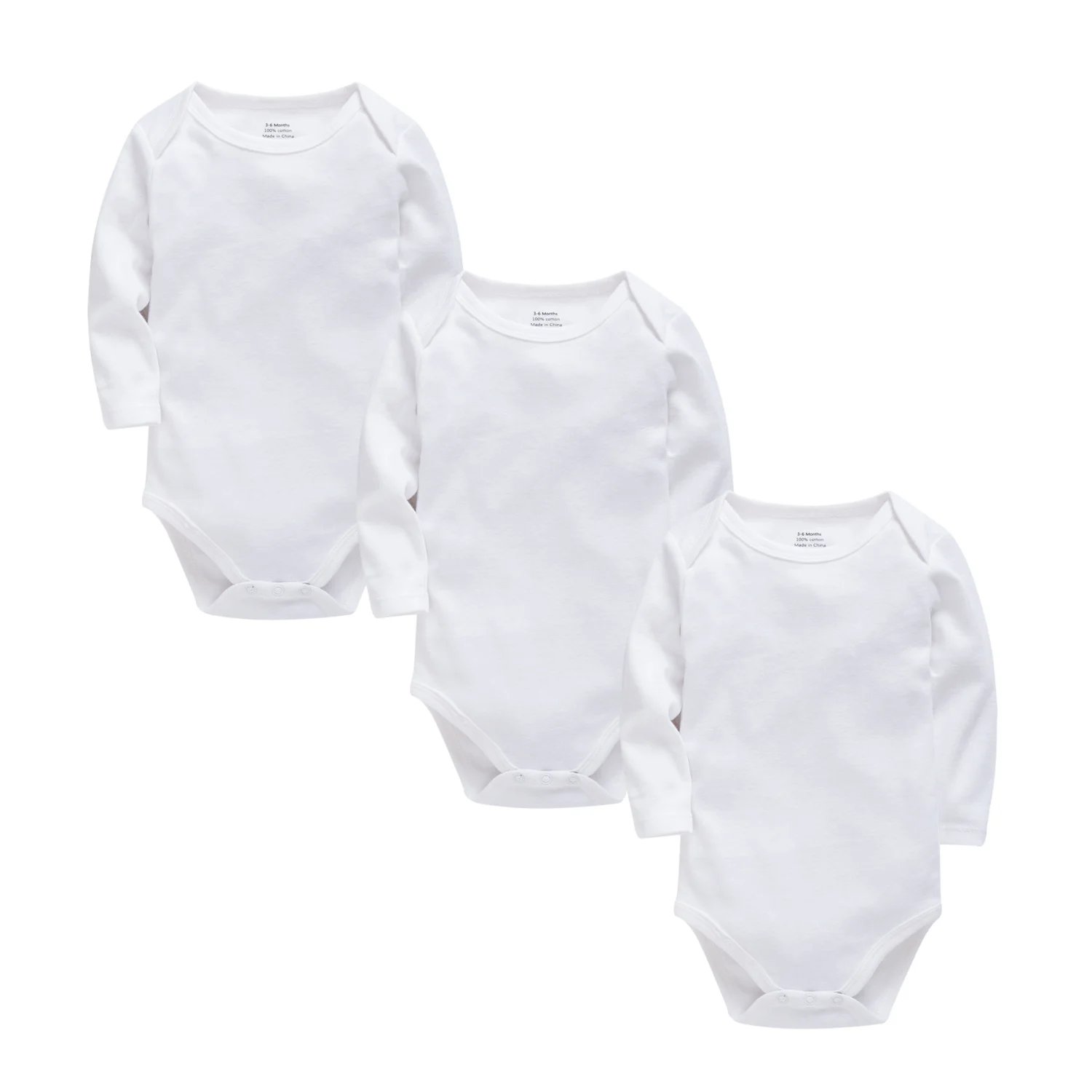 1/2/3/5 Pcs Baby Jumpsuit Blank White Newborn Boys Romper 100% Cotton Kids Bodysuit Long Sleeve Baby Girls Clothing Plain Muslin