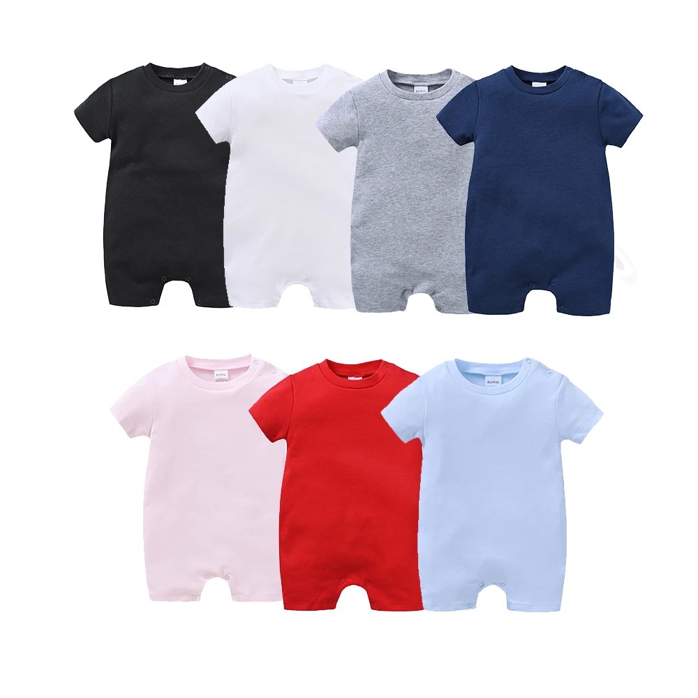 1/3/4 Pcs Newborn Baby Romper Solid Cotton Unisex Infant Boys Jumpsuit Onesies Toddler Girls Overall Roupas Bebe Blank Muslin